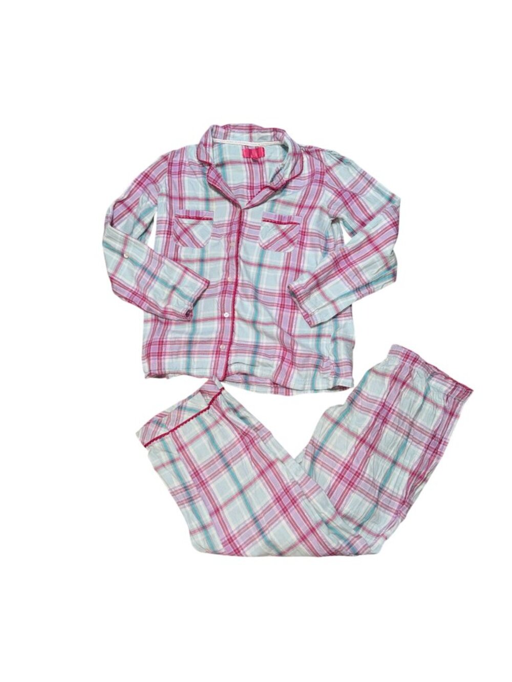 Victoria's Secret Womens Plaid Flannel Pajamas-M-Fair